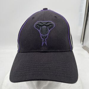 Vintage Arizona Diamondbacks Snap Back  Snake Logo Front Black Cap Rare